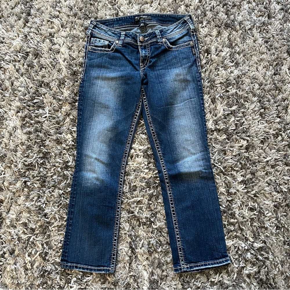 Silver Suki Size 29 Capri